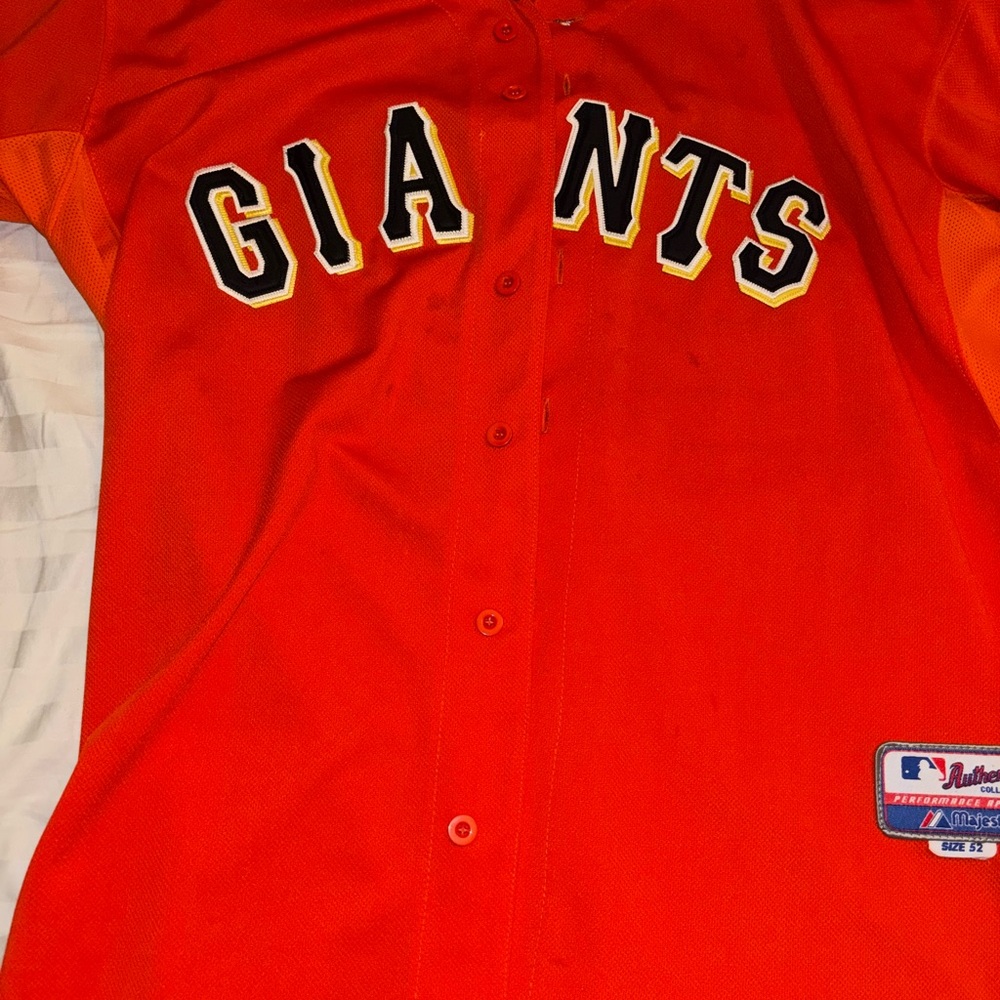 Majestic Orange Giants Baseball Jersey